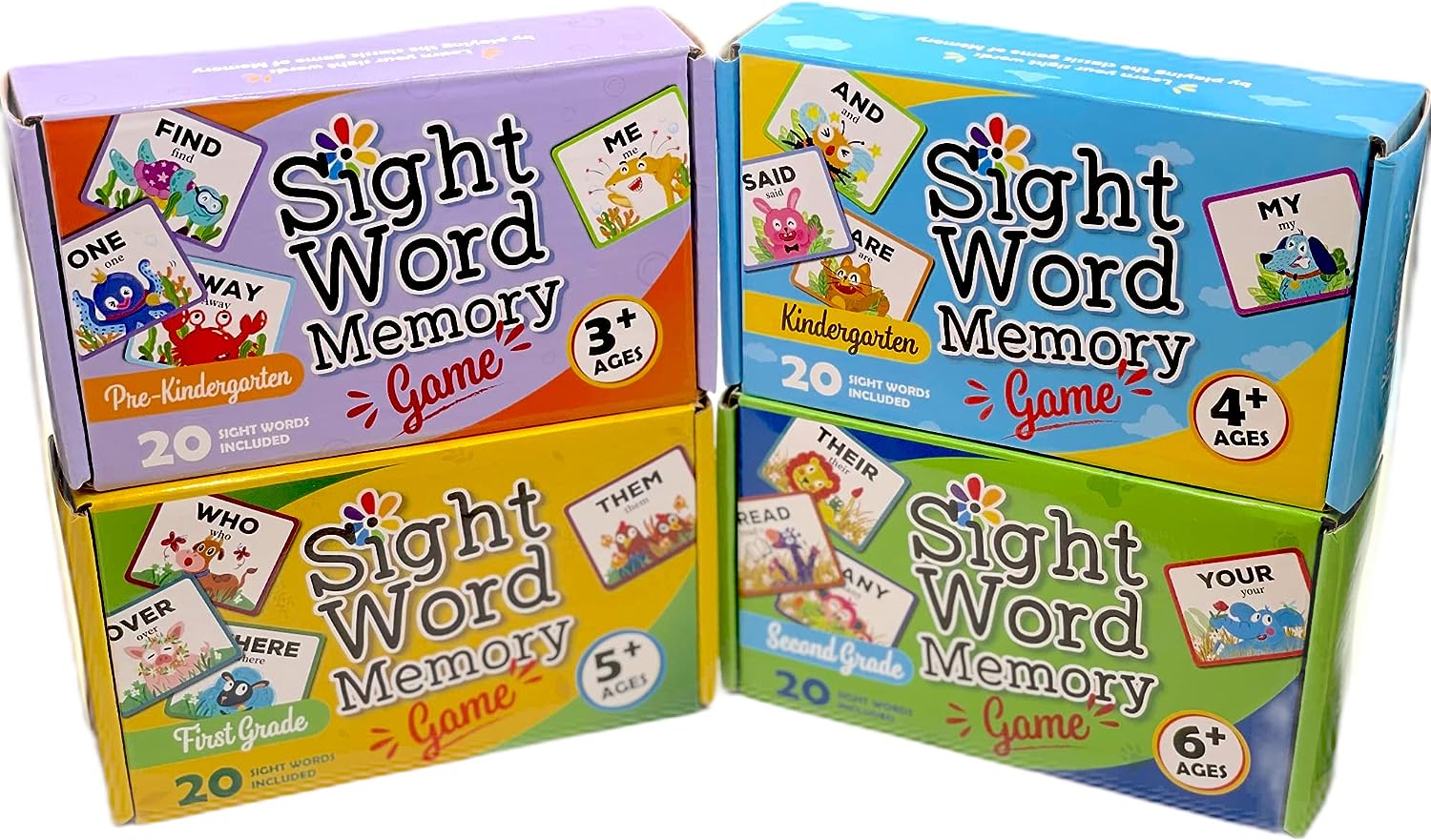 Urban Supply Co Sight Word Memory Game / Matching Game. Reading and Language Building for Grades Pre-Kindergarten Through Second Grade. Early Children's Educational Learn to Read (Kindergarten)